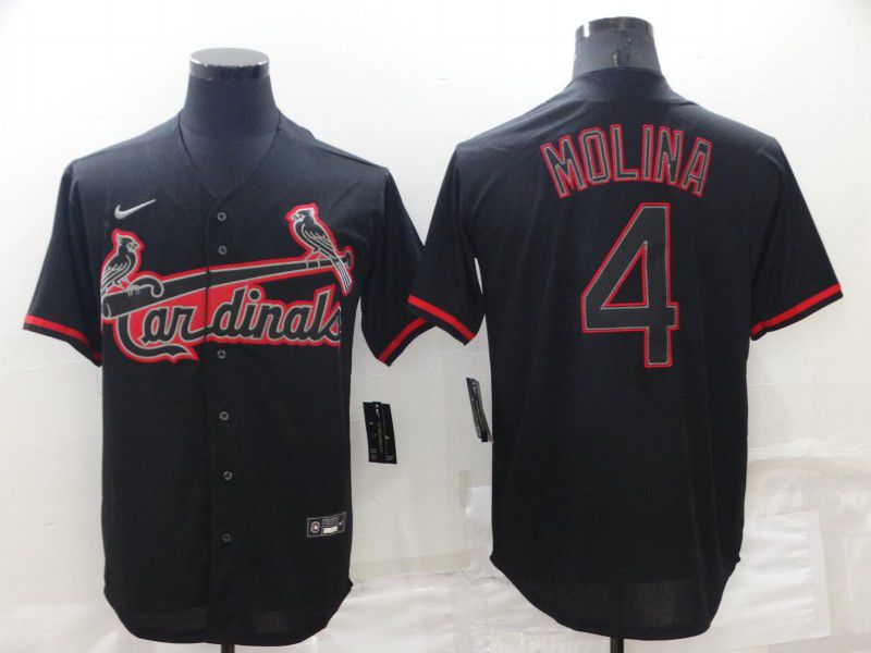 Men St.Louis Cardinals #4 Molina Black Game Nike 2022 MLB Jersey->st.louis cardinals->MLB Jersey